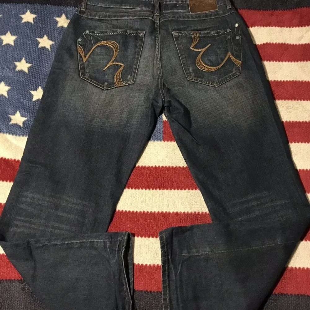 Vintage Marc Ecko Cut & Sew Regular Distressed Denim Jeans 34x32 Nyc Rlx Stadium - Picture 8 of 10